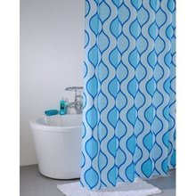Штора для ванной комнаты IDDIS Curved Lines Blue 400P20RI11