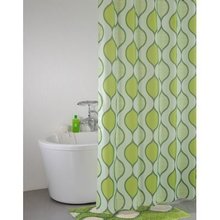 Штора для ванной комнаты IDDIS Curved Lines Green 402P20RI11