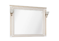 Зеркало Aquanet Паола 120 (186105), Белый/золото