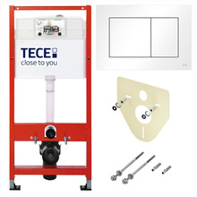Инсталляция Tece Base 9400413 для подвесного унитаза с Белой кнопкой смыва