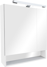 Зеркало-шкаф 80 см Roca Gap ZRU9302887 со светильником белый глянец