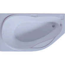 Акриловая ванна Aquatek Таурус 170х100 L TAR170-0000076 без гидромассажа с фронтальной панелью с каркасом (вклеенный) со слив-переливом