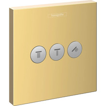 Переключатель потоков Hansgrohe ShowerSelect 15764990 на три потребителя, полированное золото