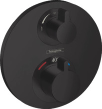 Термостатический смеситель для душа Hansgrohe Ecostat S (внешняя часть) матовый черный 15758670