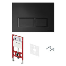 Инсталляция с кнопкой TECE TECEspring S401204 цвет черный, крепление к полу и стене, с шумоизоляцией