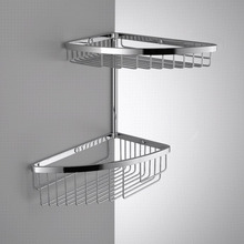 Colombo Angolari Двойная угловая полочка, цвет: хром