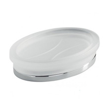 Colombo Land Мыльница настольная, цвет: хром/матовое стекло