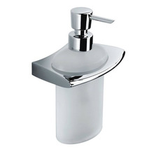 Colombo Land Дозатор для жидкого мыла, подвесной, цвет: хром/матовое стекло