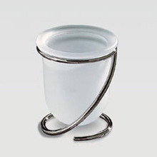 Colombo Luna Стакан настольный, цвет: хром/матовое стекло