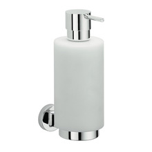 Colombo Nordic Дозатор для жидкого мыла, подвесной, цвет: хром/матовое стекло