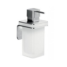 Colombo Over Дозатор для жидкого мыла, подвесной, цвет: матовая сталь/матовое стекло