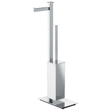 Colombo Units Напольная стойка с держателем туалетной бумаги и ершом, SX, цвет: хром