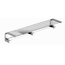 Colombo Time Полка 41.5см металлическая с 3 крючками, цвет: хром