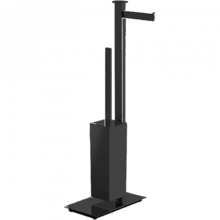 Colombo Units Напольная стойка с держателем туалетной бумаги и ершом, DX, цвет: черный матовый