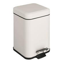 Colombo Black&White Ведро с крышкой и педалью, 3л, цвет: белый матовый