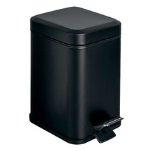 Colombo Black&White Ведро с крышкой и педалью, 3л, цвет: чёрный матовый