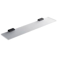 Colombo Look Полка стеклянная 60см, цвет: чёрный матовый/матовое стекло