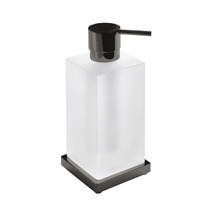 Colombo Look Дозатор для жидкого мыла, настольный, цвет: PVD графит полированный/матовое стекло