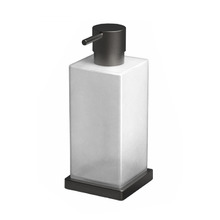 Colombo Look Дозатор для жидкого мыла, настольный, цвет: PVD графит матовый/матовое стекло