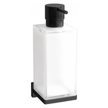 Colombo Look Дозатор для жидкого мыла, подвесной, цвет: PVD графит матовый/матовое стекло