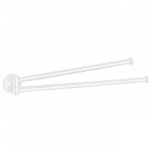 Colombo Plus Полотенцедержатель 34.5см, двойной, цвет: белый матовый