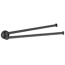 Colombo Plus Полотенцедержатель 34.5см, двойной, цвет: PVD графит полированный