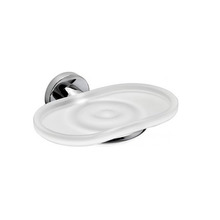 Colombo Basic Мыльница подвесная, цвет: хром/матовое стекло