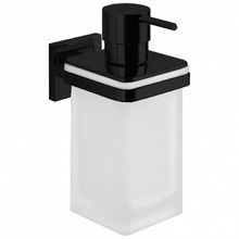 Colombo Basic Дозатор для жидкого мыла, подвесной, цвет: черный матовый/матовое стекло