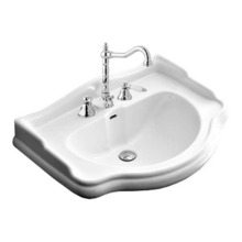 Раковина Kerasan Retro 55 см, 104501*3, три отверстия под смеситель, белый