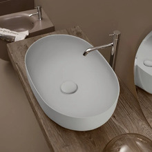 Раковина накладная Kerasan Nolita 534359 60 х 40 см, цвет grigio matt светло-серый матовый