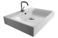 Раковина Kerasan Cento 353101*1, 60 см, подвесная/накладная, белый