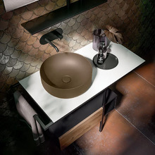 Раковина накладная Kerasan Nolita 534488, 40 см, цвет Bruno matt коричневый матовый