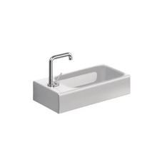 Раковина подвесная Kerasan Cento 353701L*1, 45 см, керамика, отверстие под смеситель слева SX, цвет белый