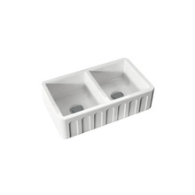 Раковина кухонная Kerasan Hannah 545001 Surrey, 80 см, 2 чаши, керамика, цвет белый