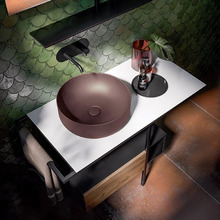 Раковина накладная Kerasan Nolita 534475, 40 см, цвет Borgogna matt бургундия матовый