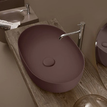 Раковина накладная Kerasan Nolita 534375, 60 х 40 см, цвет бургундский матовый