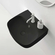 Раковина накладная Kerasan Nolita 534031*1, 50 см, цвет черный матовый