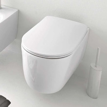 Подвесной унитаз Kerasan Nolita 531401 безободковый 55 х 35 см, с креплениями WB9N, цвет белый