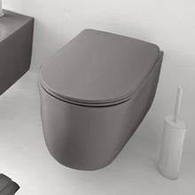 Подвесной безободковый унитаз Kerasan Nolita 531489, с креплениями WB9N, серый