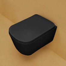 Подвесной безободковый унитаз Kerasan Tribeca 511431, черный матовый