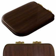 Крышка-сиденье Kerasan Waldorf 418640 для унитаза, микролифт, цвет орех, петли бронза