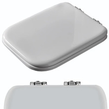 Крышка-сиденье Kerasan Waldorf 418801 для унитаза, микролифт, белый, петли хром