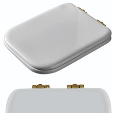 Крышка-сиденье Kerasan Waldorf 418601 для унитаза, микролифт, белый, петли бронза