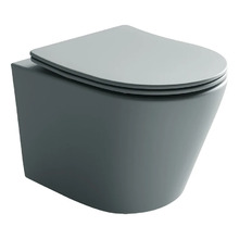 Подвесной унитаз Ceramicanova Balearica CN6000MH Rimless, безободковый, крышка микролифт, антрацит матовый, сантехфарфор