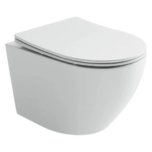 Подвесной унитаз Ceramicanova Uno CN11001, безободковый, сиденье c микролифтом, цвет белый, сантехфарфор