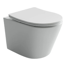 Подвесной унитаз Ceramicanova Balearica CN6000 Rimless, безободковый, крышка микролифт, белый глянцевый, сантехфарфор