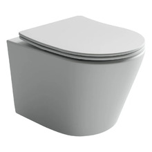 Подвесной унитаз Ceramicanova Balearica CN6000MW Rimless, безободковый, крышка микролифт, белый матовый, сантехфарфор