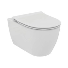 Подвесной безободковый унитаз Ideal Standard I life O, T568001/T572401, смыв торнадо, крышка микролифт, белый