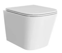 Подвесной унитаз Kerama Marazzi Cubo CU.wc.02, безободковый, сиденье микролифт, белый