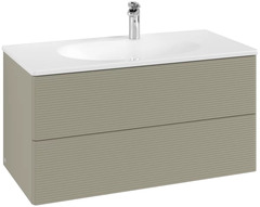 Тумба под раковину Villeroy&Boch Antao 100 L05100HK подвесная с подсветкой цвет Stone Grey Matt Lacquer